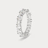 Adah Trillion Cut Silver Eternity Ring JOOEL
