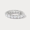 Elora Silver Asscher Cut Eternity Band JOOEL