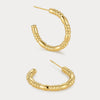 Noa Beaded Gold Hoop Earrings (Petit) JOOEL