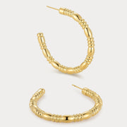 Noa Beaded Gold Hoop Earrings JOOEL