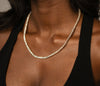 Serena 3 Prong Gold Tennis Necklace Jooel