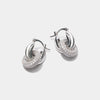 Audre Pave Interlock Hoops Jooel