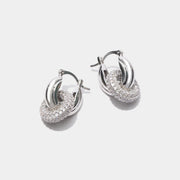 Audre Pave Interlock Hoops Jooel