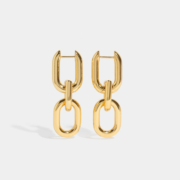 Ava Drop Gold Earrings Jooel