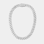 Olympia Silver Baguette Cuban Necklace Jooel