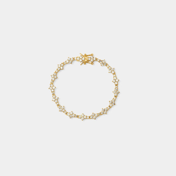 Sabine Dainty Gold Tennis Bracelet Jooel