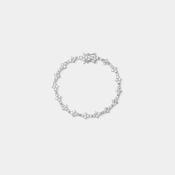 Sabine Dainty Silver Tennis Bracelet Jooel