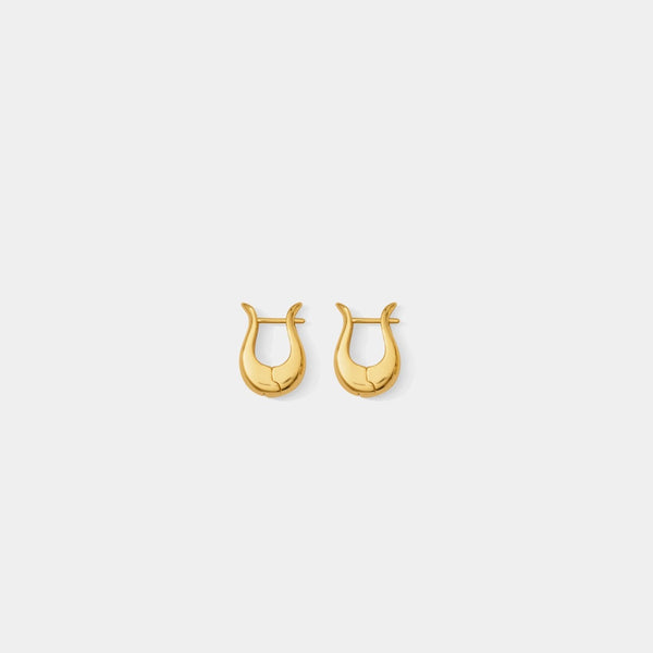 Harper Gold Huggie Earrings Jooel