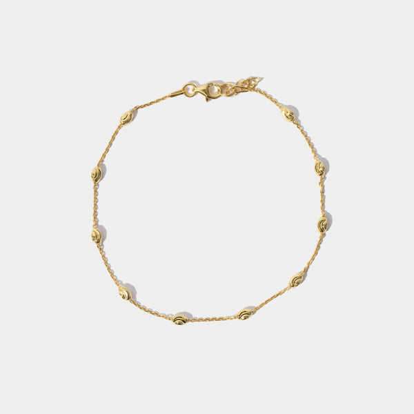 Gaia Gold Beaded Anklet Jooel