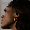 Celeste Gold Oblong Hoops Jooel