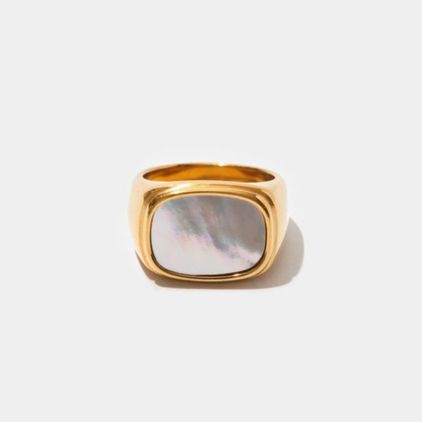 Corleone Mother of Pearl Signet Ring Jooel