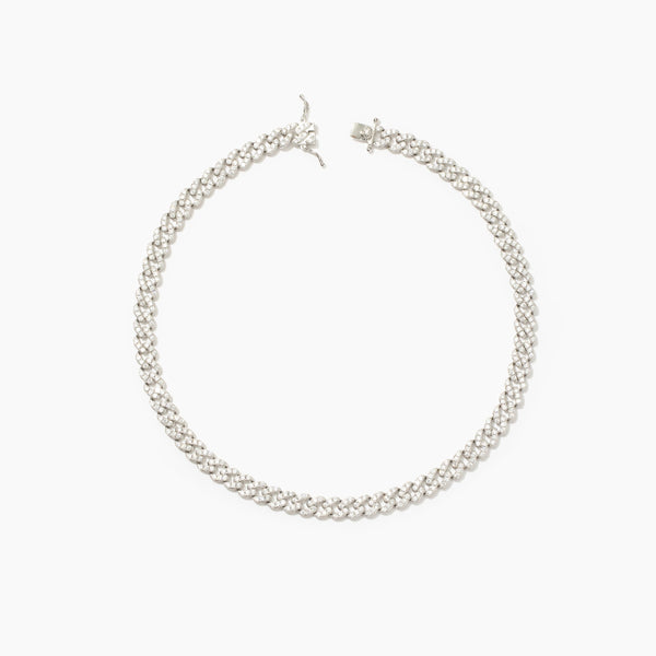 Kali Icy Cuban Necklace | Silver Jooel