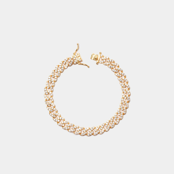 Nina Icy Cuban Anklet | Gold Jooel