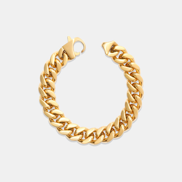 Rih Gold Cuban Link Bracelet Jooel