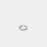 Gaza Oval Cut Silver Eternity Ring Jooel