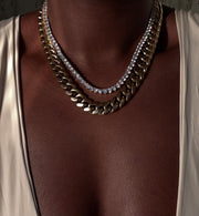 Rih Gold Cuban Link Necklace