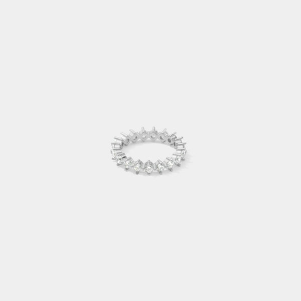 Manera Star Prong Silver Eternity Ring Jooel