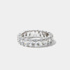 Gaza Oval Cut Silver Eternity Ring Jooel